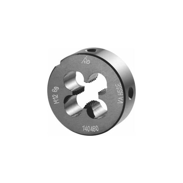 Holex M12X1.75 HSS-E Round Die, for High Tensile Steels, Closed/Pre-Slit Form - 140460 M12