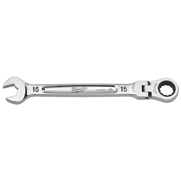 Llave combinada de trinquete con cabeza flexible métrica de 15mm de Milwaukee Tool - 45-96-9615