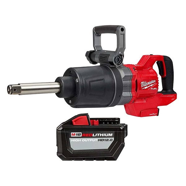 Milwaukee Tool HTIW and Battery, Drive Size 1 in Square, Max. Torque 2,000 ft-lb, 18 V - 2869-20, 48-11-1812