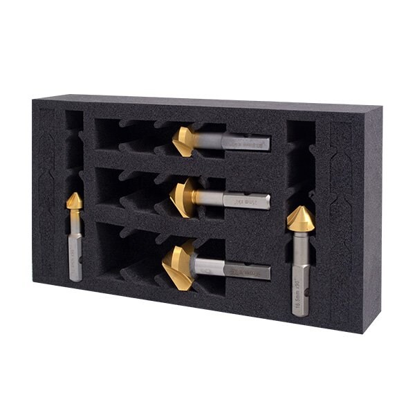 Versadrive HMT 90Deg Countersink Set, 12.4, 16.5, 20.5, 25, 31mm - 603060-5SET