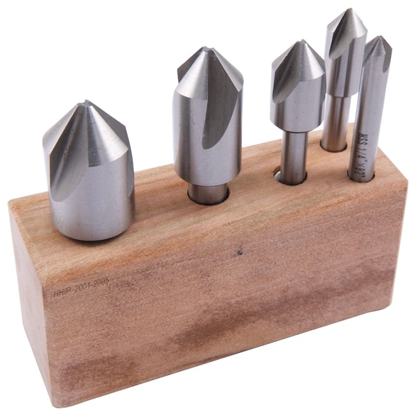 Hhip 5 Piece 82 Degree 1/4-1" High Speed Steel Countersink Set - 2001-2005