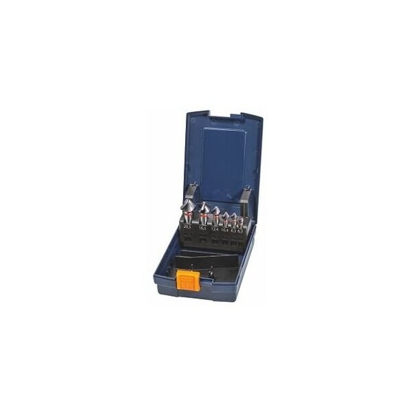 Garant 6 Pc Master SteelHT Countersink with 3 Drive Flats Set, 90 Deg, TiAlN Coated, 6.3 mm to 20.5 mm - 150356 6