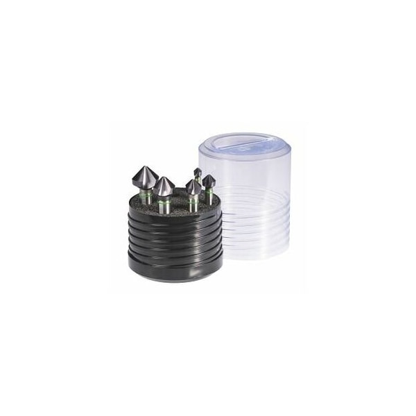 Holex 5 Pc Pro Steel Countersink with 3 Drive Flats Set, 90 Deg, TiAlN Coated, 6.3 mm to 20.5 mm - 150345 5