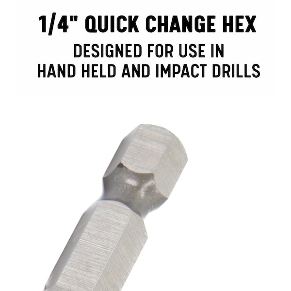 Drill America 6 Piece Drill/Tap/Countersink Bit Set, Fractional Sizes, 1/4'' Quick Change Hex Shank - TDC6F-SET