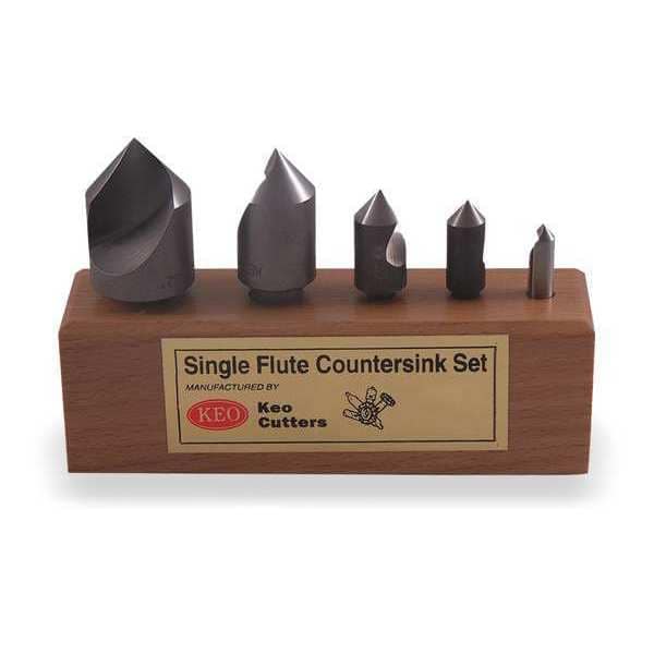 Keo Countersink Set, 5 PC, 1 FL, 100 Deg, Cobalt - 919-000-041