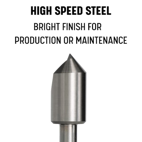 Drill America 5/8"-82 HSS Single Flute Countersink - DEWSFC5/8-82