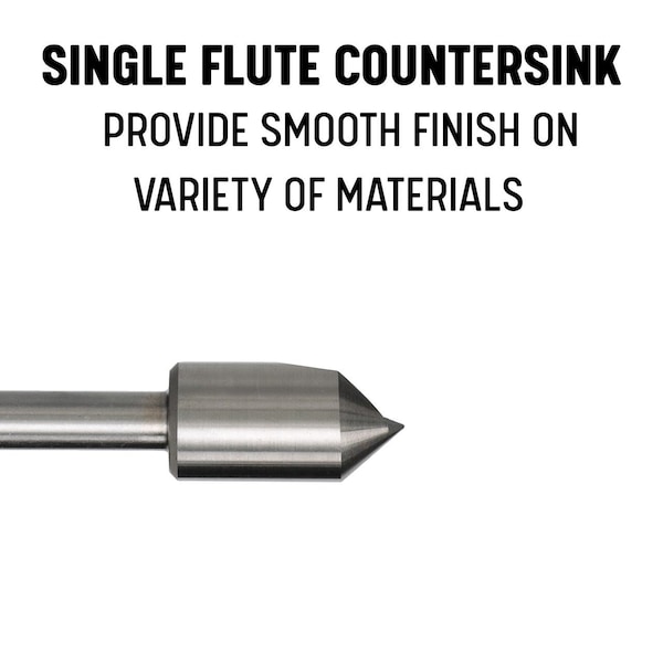 Drill America 5/8"-82 HSS Single Flute Countersink - DEWSFC5/8-82