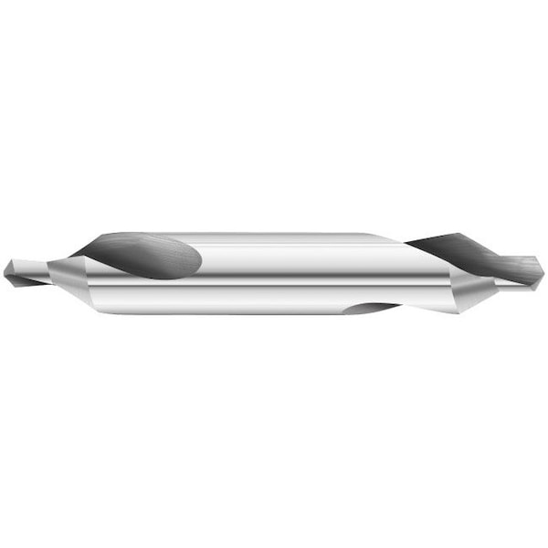 Fullerton Tool 2-Flute - 118° Cam Relieved Pilot Point - 2305 Center Drill, TIALN, RH Spiral, Cam Relieved, 1/8 - 23104