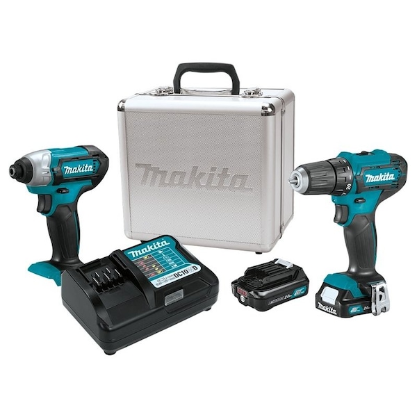Makita Combination Tool Kit, Battery Included, 2 Ah, 12 V, Lithium-Ion - CT232RX
