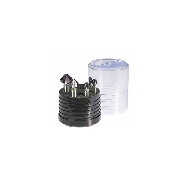 Holex 5 Pc Pro Steel Countersink Set, 90 Deg, TiAlN Coated, 6.3 mm to 20.5 mm - 150343 5