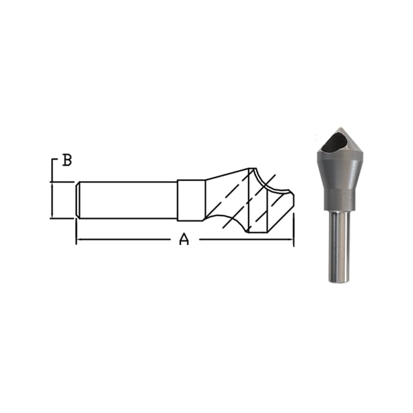 Link 1/2 To 1 Max Cut 90° Cobalt No-Flute 1/2 Shank 2-7/8 Oal - 94-CO-568