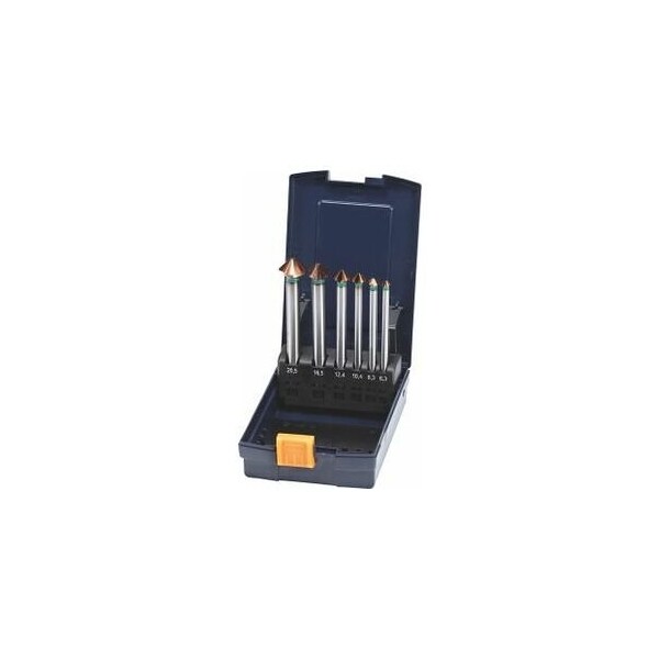 Garant 6 Pc Countersink Set, 90 Deg, Long, TiAlN, 6.3 mm to 20.5 mm - 150375 6