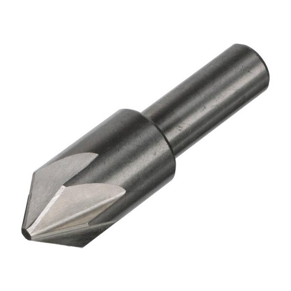 Qualtech Chatterless Countersink, Series DEWCHAT, 312 Overall Length, Round Shank, 34 Shank Diameter, 6 - DEWCHAT1-1/2-100