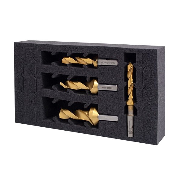 Versadrive HMT DrillSink Bit Set, Contains 8/12.4mm, 10/16.5mm, 12/20.5mm, 14/25mm - 603070-SET4