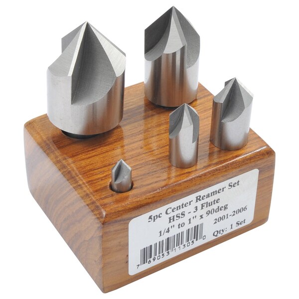 Hhip 5 Piece 90 Degree 1/4-1 in. High Speed Steel Countersink Set - 2001-2006