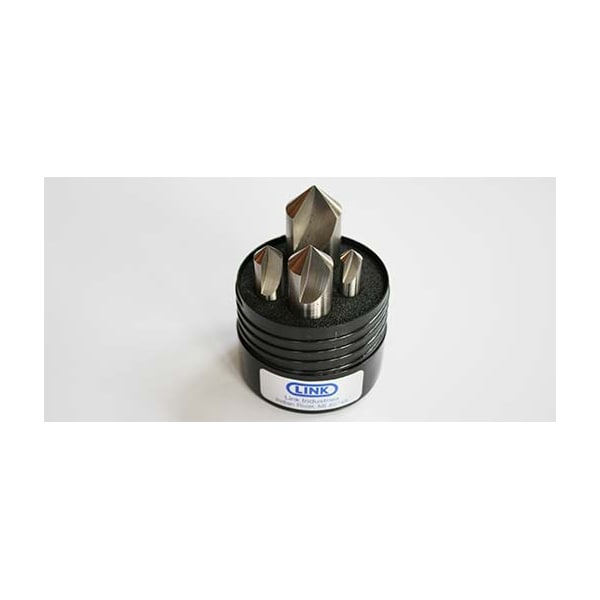 Link 90° 1Fl HSS Chamfer 4 Pc Set (3/8, 1/2, 3/4 & 1) - 05-L2-378