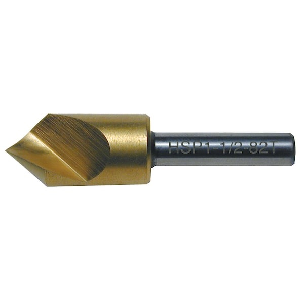Stm 34 Dia 120Deg Single Flute TiN Coated Premium M42 Cobalt Countersink - 121651