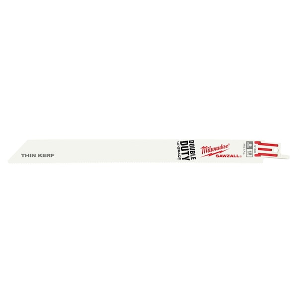 Milwaukee Tool Thin Kerf SAWZALL Reciprocating Saw Blade, 9 Inch L, 18 T - 48-00-5188