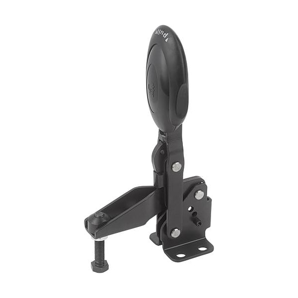 Kipp Vertical Toggle Clamps w. Safety Lock w. flat foot and adj. spindle - K0662.010100