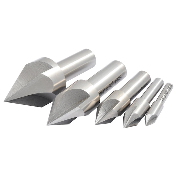 Hhip 5 Piece 60 Degree 1/4-1 in. High Speed Steel Countersink Set - 2001-2004