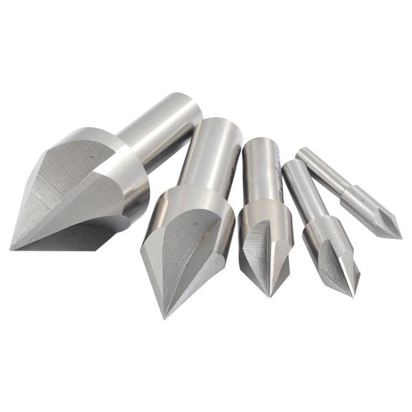 Hhip 5 Piece 60 Degree 1/4-1 in. High Speed Steel Countersink Set - 2001-2004