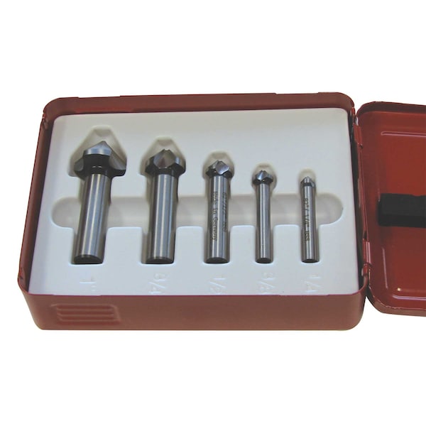 Stm 5pc 90Deg 3Flute HSS Countersink Set - 121060