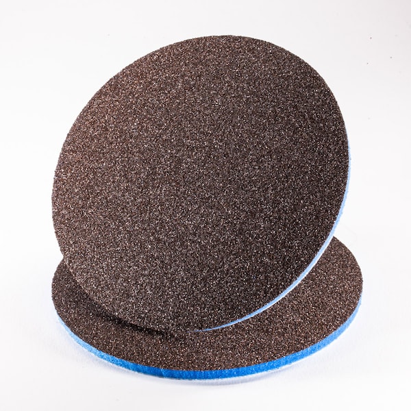 Uneeda EKASILK PLUS 5mm Esponja gruesa de 5" sin orificios (Acabado de granulado 60) Pad de lijado con velcro - P-105579