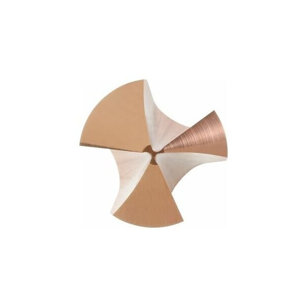 Garant High-Precision HSS Countersink with 3 Drive Flats, 60 Deg, TiAlN Coated, 25 mm - 150817 25
