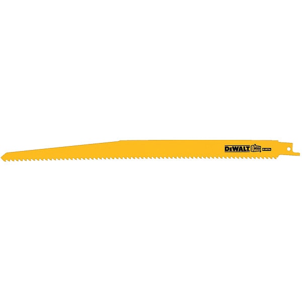 Dewalt 12" 6 TPI Taper Back Bi-Metal Reciprocating Blade for General Purpose Wood Cutting (2 pack) - DW4804-2