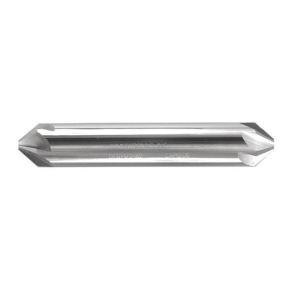Melin Tool Co Countersink, Carbide, DE, 60 deg., 1/2", Number of Flutes: 6 - DC6-1/2-60
