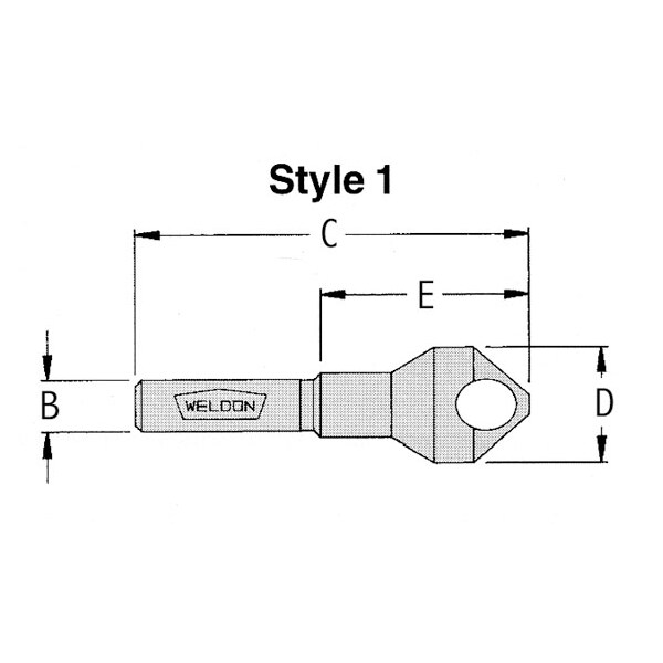 Drill America 3/16"-35/64" 100 Degree Countersink - WELCSA-18