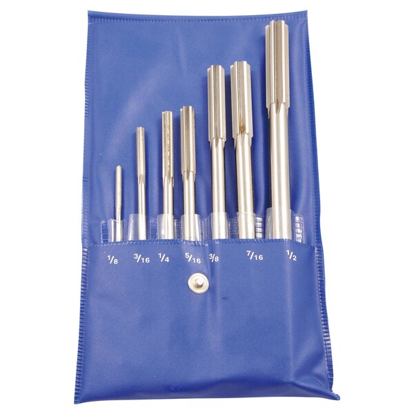Hhip 7 Piece 1/8-1/2 X 1/16 High Speed Steel Chucking Reamer Set - 2006-0007