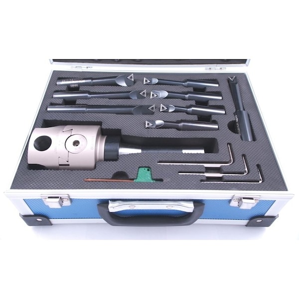 Hhip Indexable Tool Set With 3" Boring Head R8 Shank & 8 Boring Bars - 1001-0205