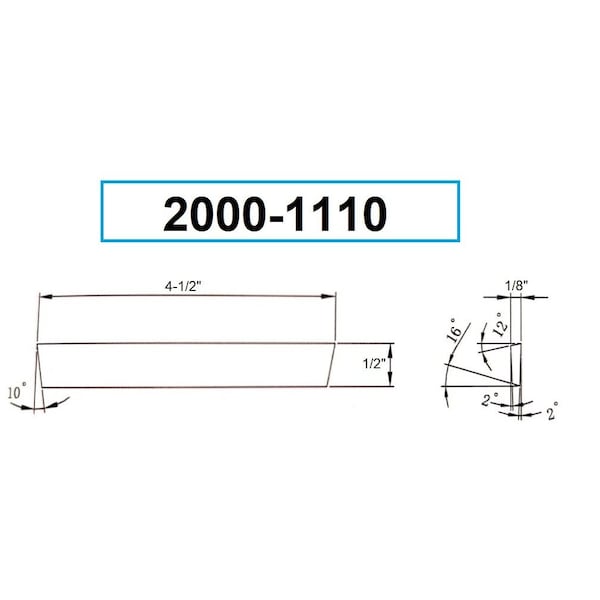 Hhip 1/8 X 1/2 X 4-1/2" Cobalt Cut-Off Blade - 2000-1110