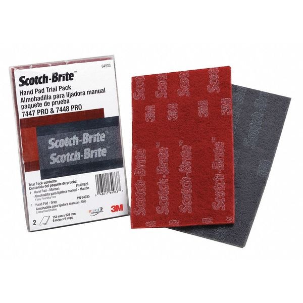 Almohadilla de mano para lijar Scotch-Brite, 9" L, 6" W, sin tejer - 7100033494.