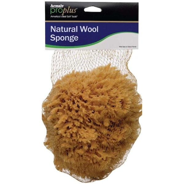 Esponja de mar Natural Armaly ProPlus, 6 pulgadas de largo, 5 pulgadas de ancho, Lana Natural - 81000