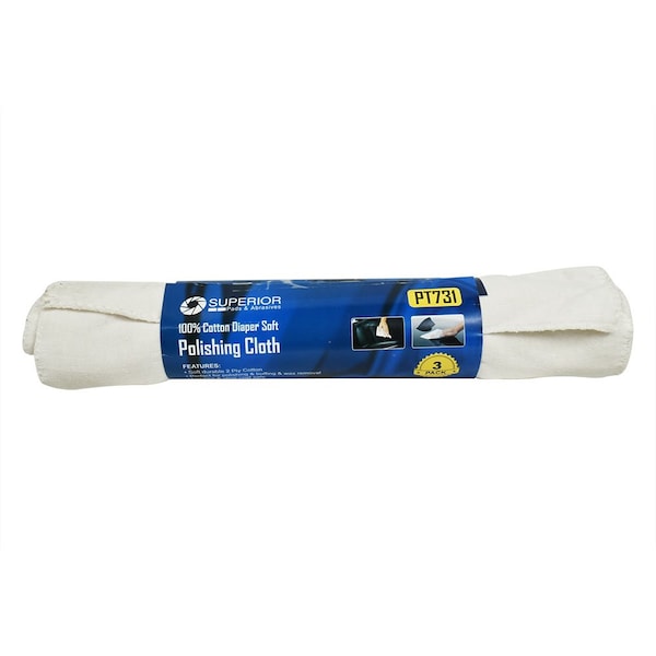 Superior Pads And Abrasives Paño de pulido de 11 pulgadas x 17 pulgadas, paquete de 3 - PT731