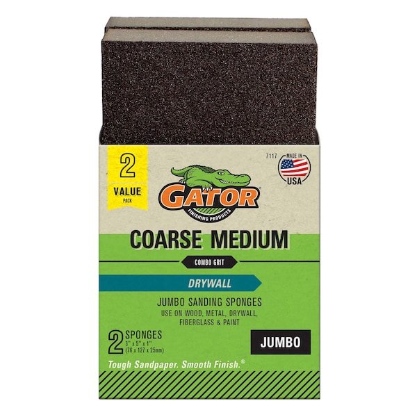Esponjas de lijar para tabla roca Gator Finishing, grano grueso/medio combo - 7117