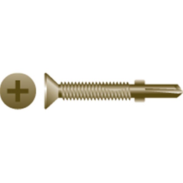Swivel 12-24 x 2.50 in. Phillips Flat Head Reamer With Wings Screws  W.A.R. Coated, 1500PK - SW2592116