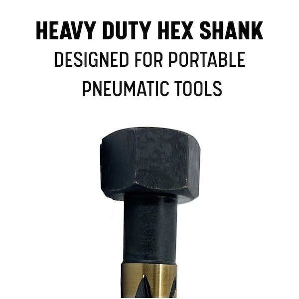 Drill America 1-1/8" Magnetic Black & Gold HSS Hex Shank Bridge Reamer - KFDRB1-1/8HEX-MAG