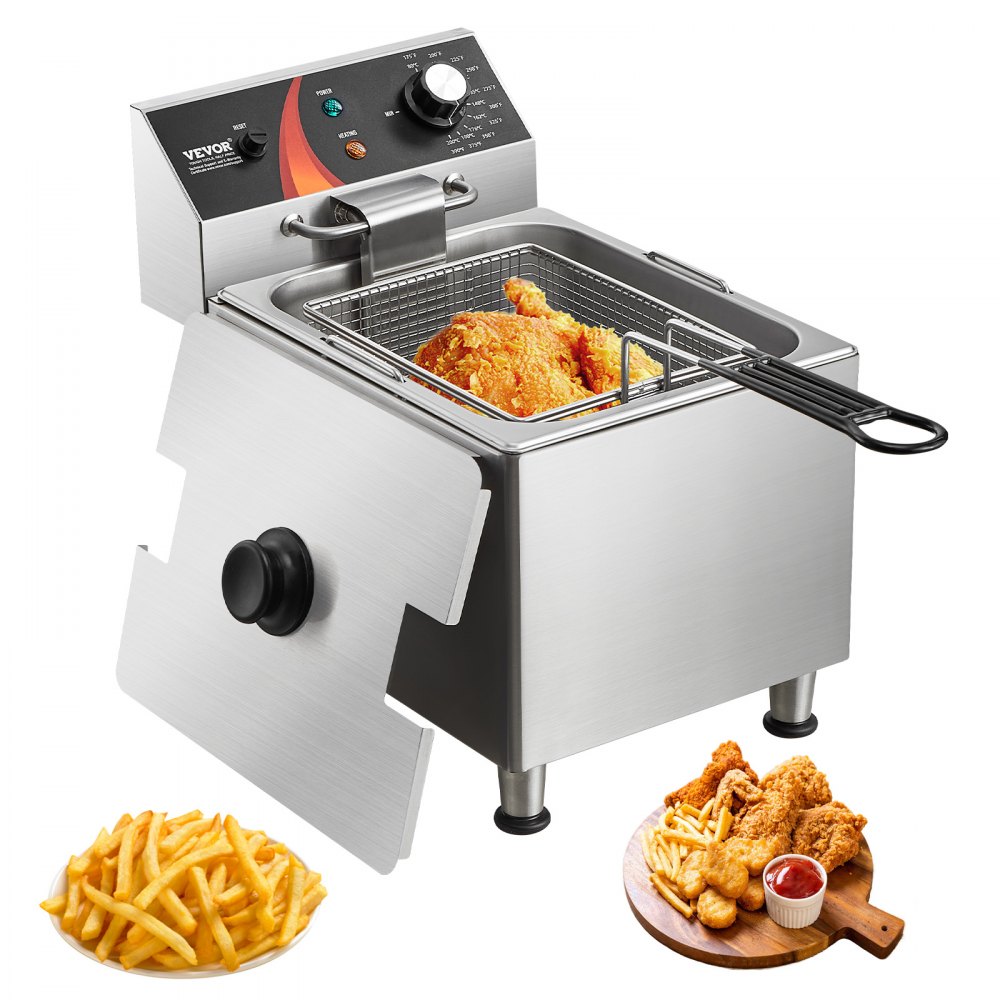 VEVOR Commercial Electric Deep Fryer Countertop Deep Fryer 1750W 12Qt / 11.5L - DGDZGJCK0000BU3PZV1