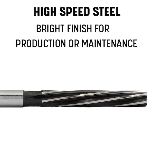 Drill America 1/4" HSS Spiral Flute Hand Reamer - DWRRHDSP1/4