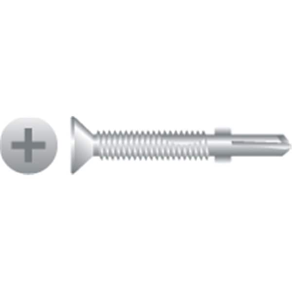 Swivel 0.25-20 x 2.75 in. Phillips Flat Head Reamer With Wings Screws  Zinc Plated, 165PK - SW1660217