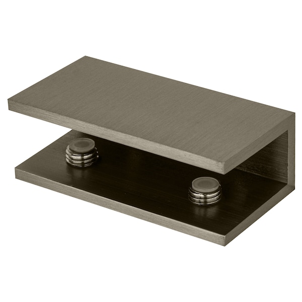 Cr Laurence Brushed Nickel No-Drill Clamp for 1/2-in Glass - NDC12BN