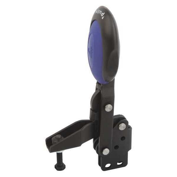 Kipp Toggle Clamp Vertical With Safety Lock, Foot Vert. F1=3000, Clamping Spindle M12X70, Steel, Blue - K0663.012101