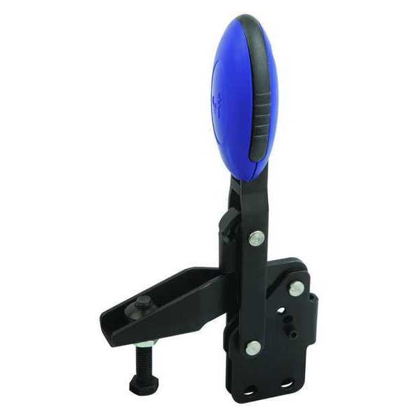 Kipp Toggle Clamp Vertical, Foot Vert. F1=2500, Clamping Spindle M10X55, Steel, Blue - K0663.010001