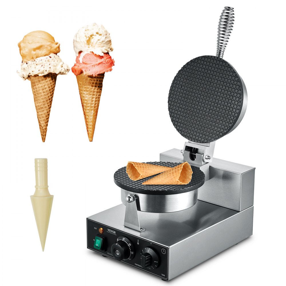 VEVOR Electric Ice Cream Cone Maker Commercial Waffle Cone Egg Roll 1230W - SYBJLTTHFBJDEUE83V1