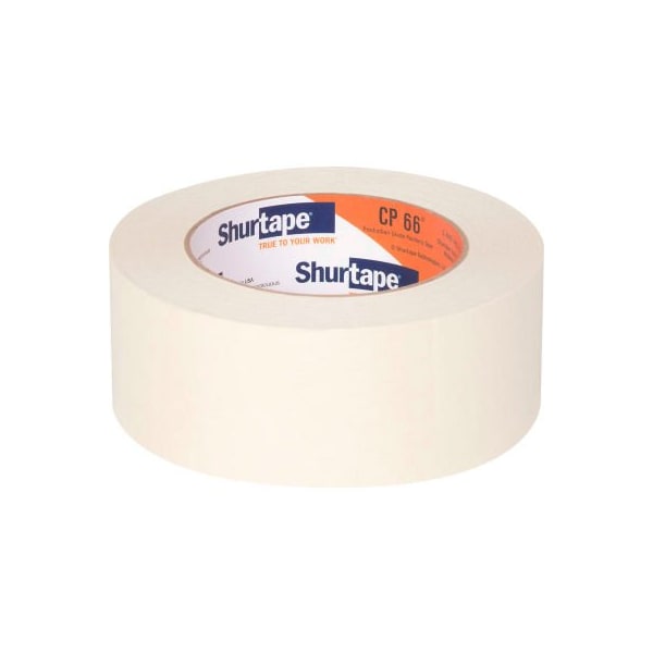 Cinta para enmascarar de alta adhesión de grado contratista Shurtape, natural, 48mm x 55m - Caja de 24 - 132716