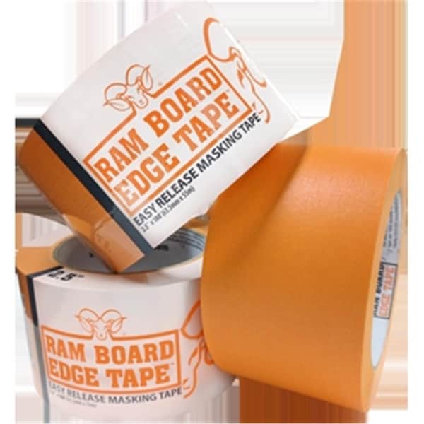 Cinta de borde de 2.5 pulgadas x 180 pies para Ramboard - Cinta de enmascarar de liberación fácil para pisos